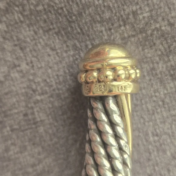 VAHAN Gold and Silver Twisted Bracelet - Picture 4 of 7